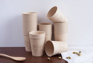 Environmentally friendly bamboo fiber natural paper cup