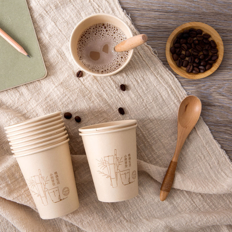 Environmentally friendly bamboo fiber natural paper cup