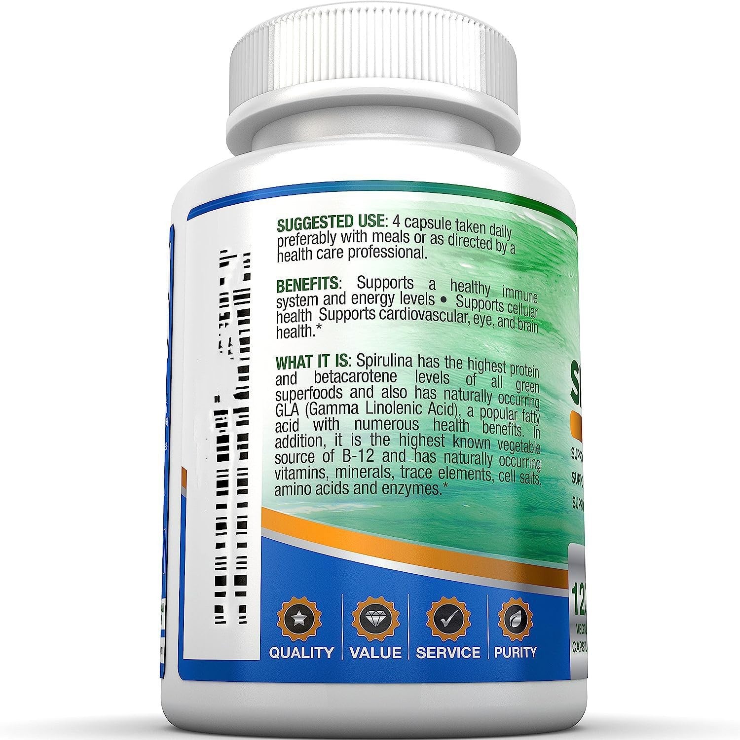 Spirulina Capsules 120 Capsules