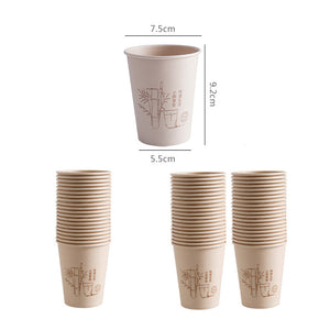 Environmentally friendly bamboo fiber natural paper cup