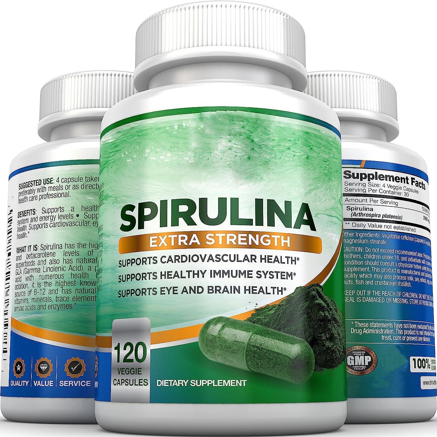 Spirulina Capsules 120 Capsules